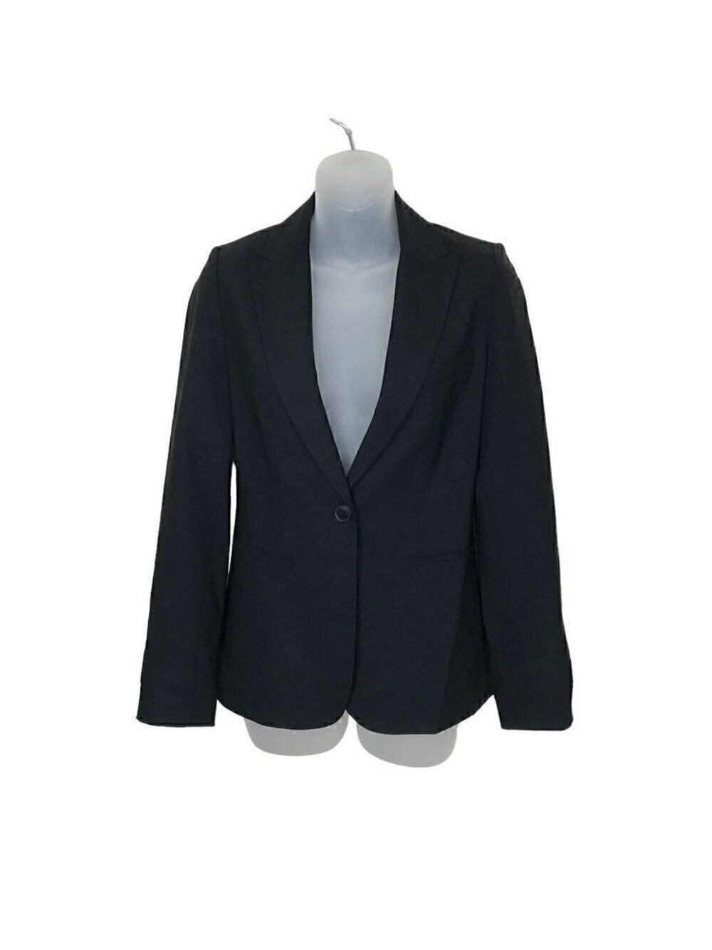 Judith & Charles Black One Button 96% Wool Blazer Size 2